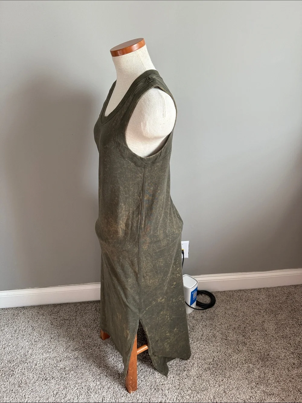 Lululemon - All Yours Tank Maxi Dress *Wash - Cloudy Wash Dark Olive - Size 6-8*